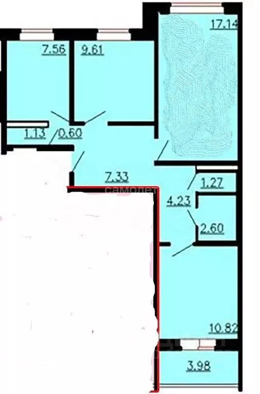 3-к кв. Курганская область, Курган Заозерный жилрайон, 3-й мкр, 8 ... - Фото 1