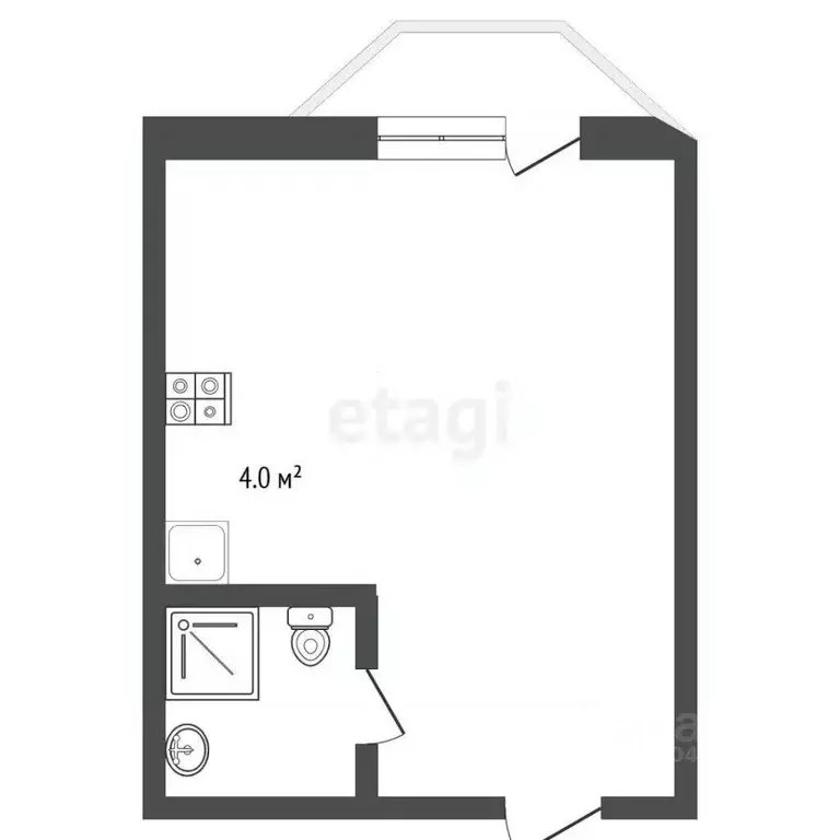 Студия Севастополь ул. Летчиков, 6 (32.8 м) - Фото 1