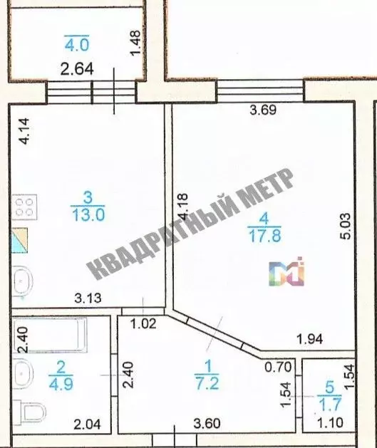 1-к кв. Калмыкия, Элиста ул. 8 Марта, 65А (44.6 м) - Фото 2