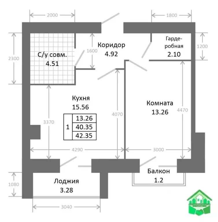 1-к кв. Ярославская область, Ярославль ул. Дядьковская (44.83 м) - Фото 1