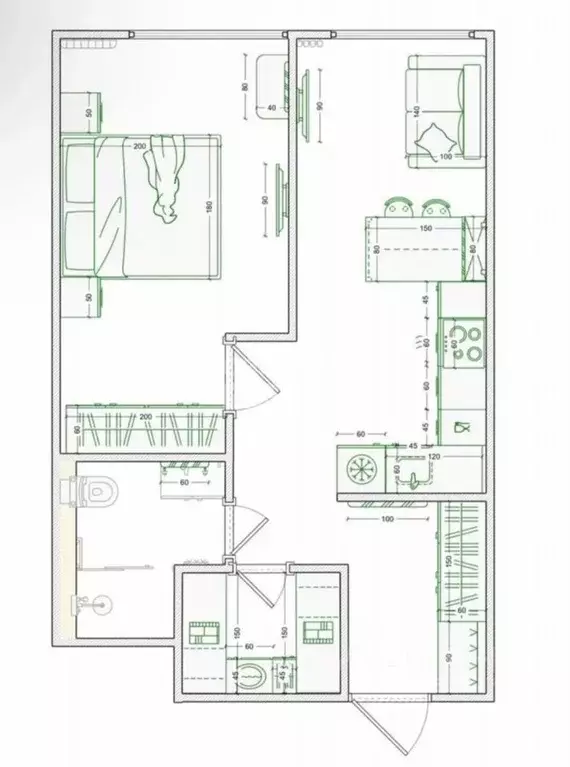 2-к кв. Москва Сколковское ш., 40к3 (42.3 м) - Фото 2