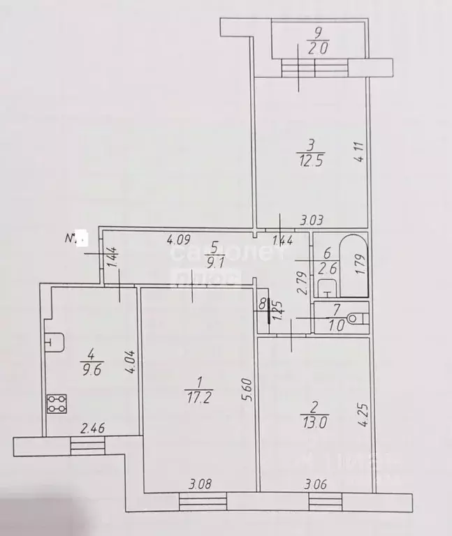 3-к кв. Татарстан, Казань Чистопольская ул., 59 (65.5 м) - Фото 2
