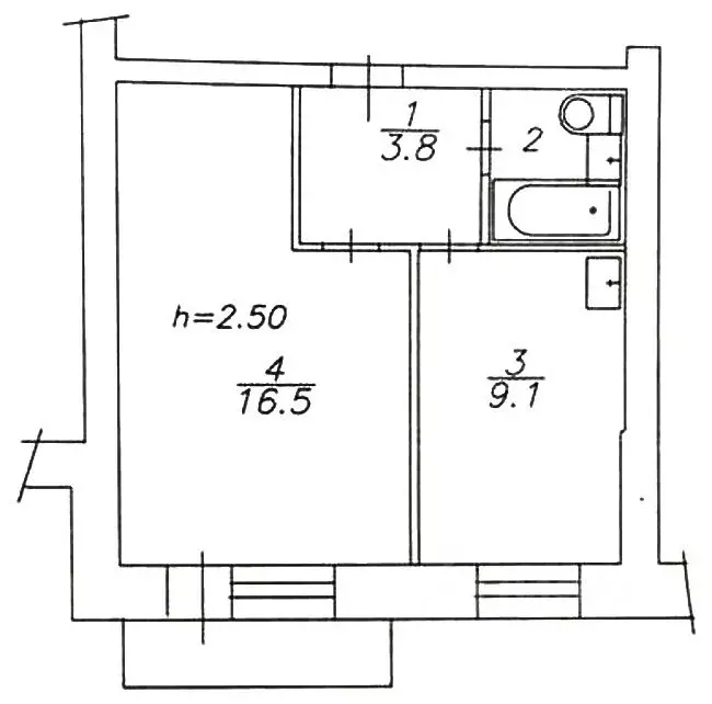 1-к кв. Красноярский край, Красноярск Свердловская ул., 11 (32.3 м) - Фото 0