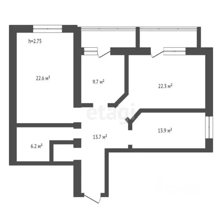 3-к кв. Брянская область, Брянск ул. Фокина, 132 (93.92 м) - Фото 1