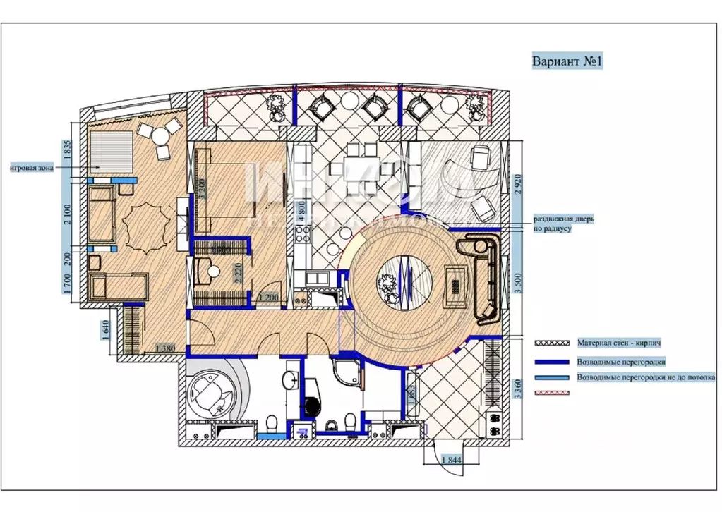 3-к кв. Москва ул. Маршала Катукова, 24к6 (120.0 м) - Фото 2