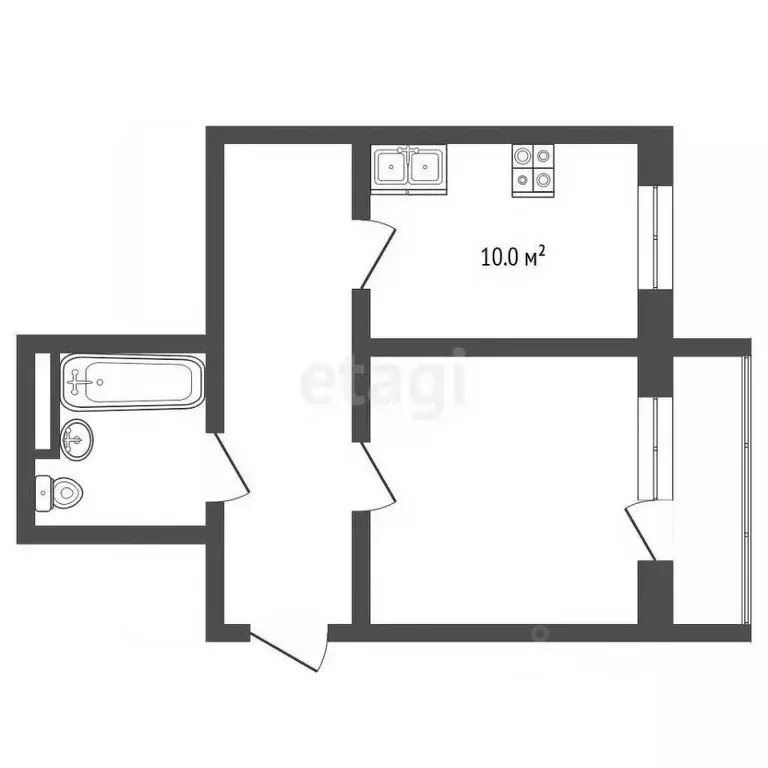 1-к кв. Тюменская область, Тобольск 15-й мкр, 16 (26.6 м) - Фото 0