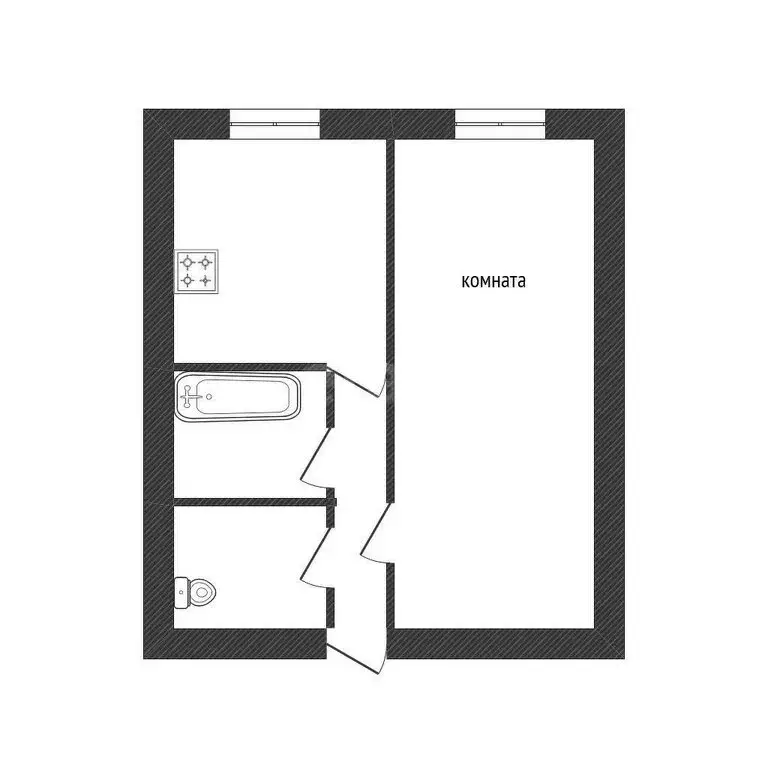 1-комнатная квартира: Волхов, улица Льва Толстого, 4 (33 м) - Фото 1