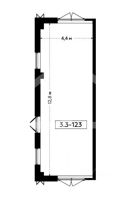 Помещение свободного назначения в Москва БК Прокшино тер., 3 (56 м) - Фото 1