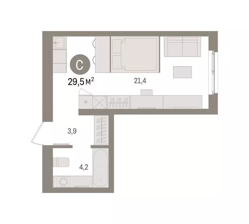 Квартира-студия: Екатеринбург, жилой район Юго-Западный, жилой ... - Фото 2