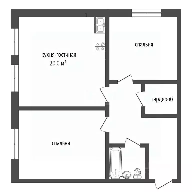 3-к кв. Московская область, Мытищи ул. Колпакова, 44 (62.2 м) - Фото 1