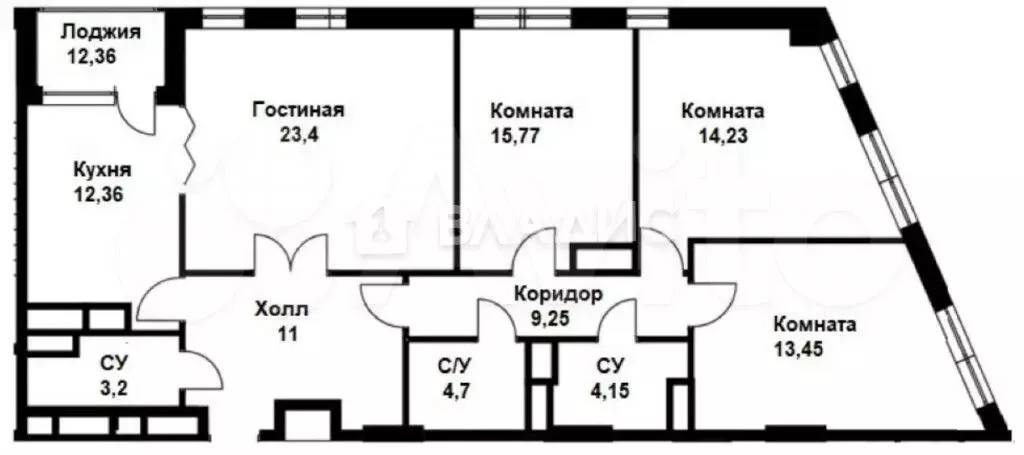 4-к. квартира, 119 м, 12/31 эт. - Фото 0