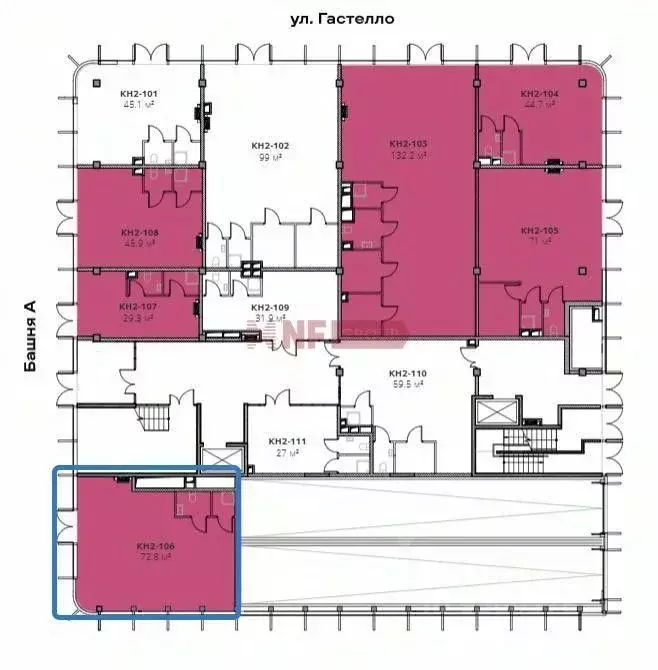 Торговая площадь в Москва ул. Гастелло (73 м) - Фото 1