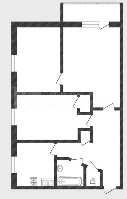 3-к. квартира, 53 м, 3/5 эт. - Фото 0