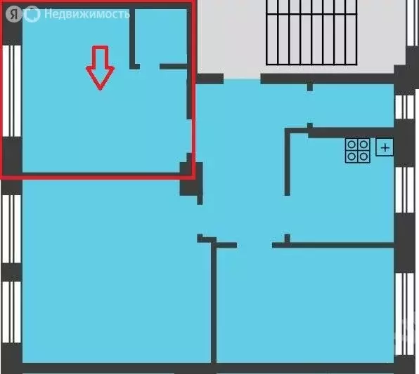 1к в -комнатной квартире (14 м) - Фото 1