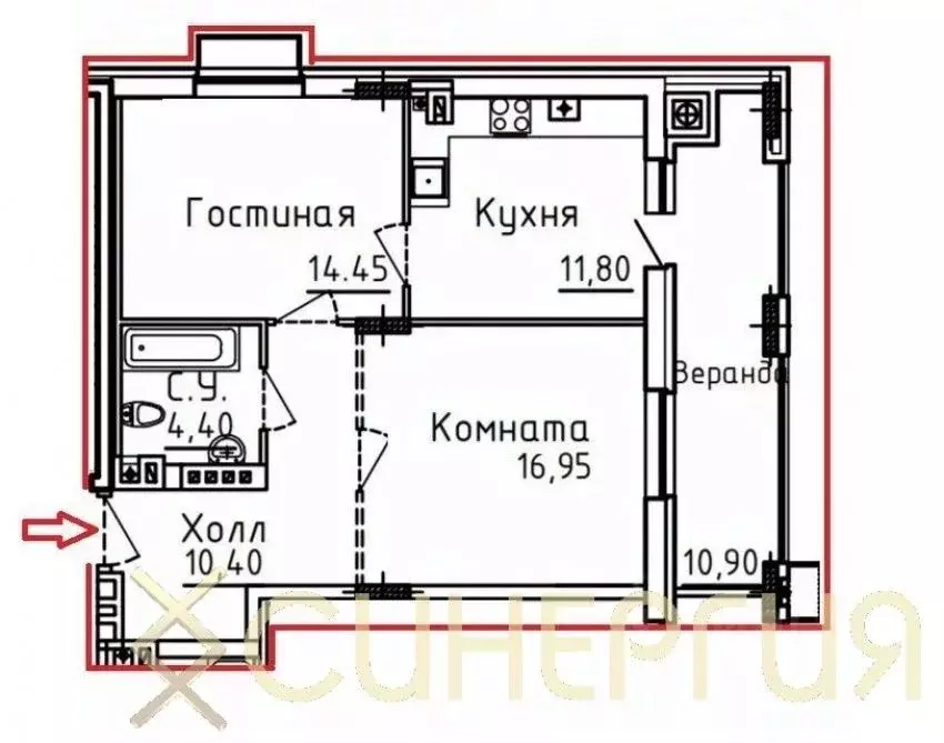 2-к кв. Ростовская область, Ростов-на-Дону Спартаковская ул., 20 (70.0 ... - Фото 1