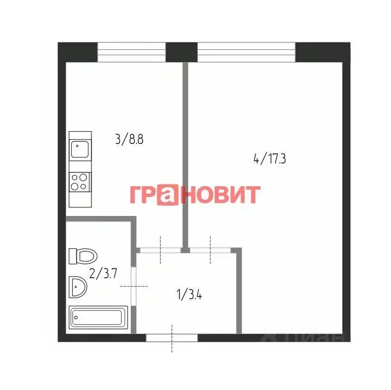 1-к кв. Новосибирская область, Новосибирск Затулинский жилмассив, ул. ... - Фото 1