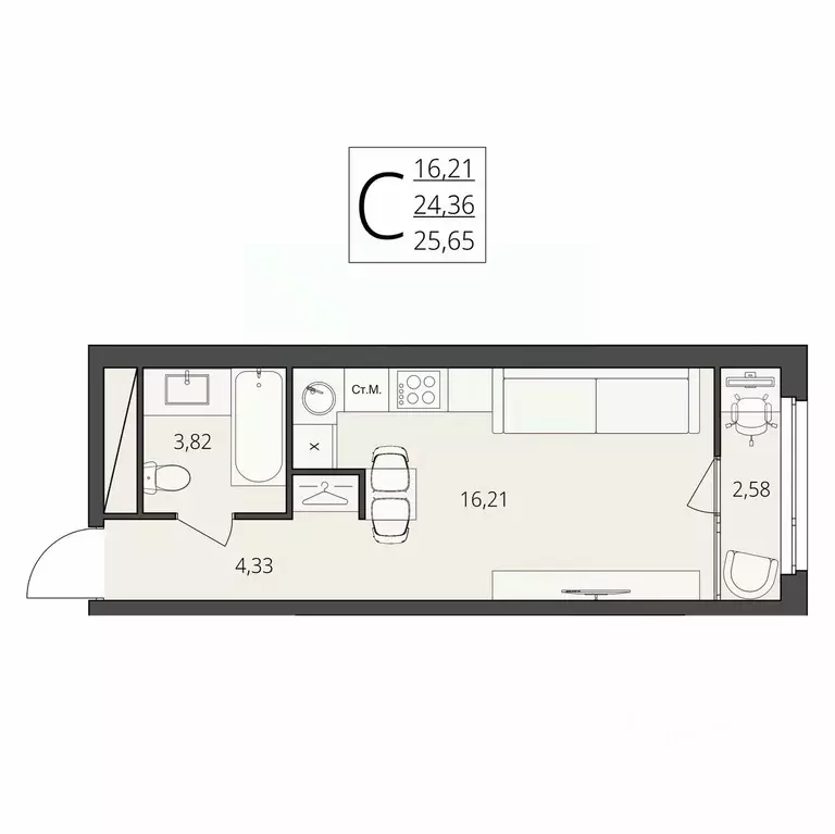 Студия Волгоградская область, Волгоград ул. Степана Разина, 25/1 ... - Фото 1