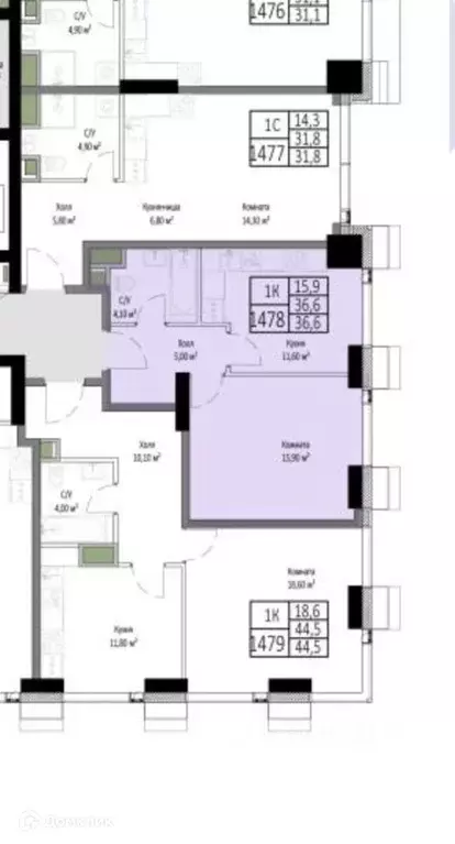Продаётся 1-к квартира, 37 м - Фото 1