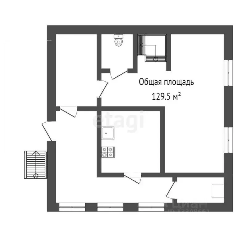 Дом в Томская область, Томск с. Тимирязевское, Октябрьская ул. (130 м) - Фото 1