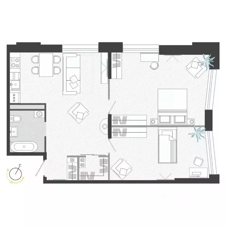 3-к кв. Приморский край, Владивосток ул. Нейбута (78.5 м) - Фото 1