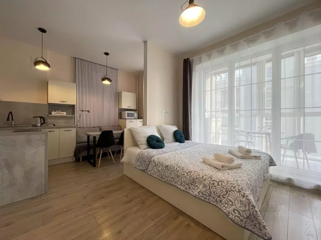 1-к кв. Калининградская область, Янтарный пгт ул. Балебина, 13б (40.7 ... - Фото 2