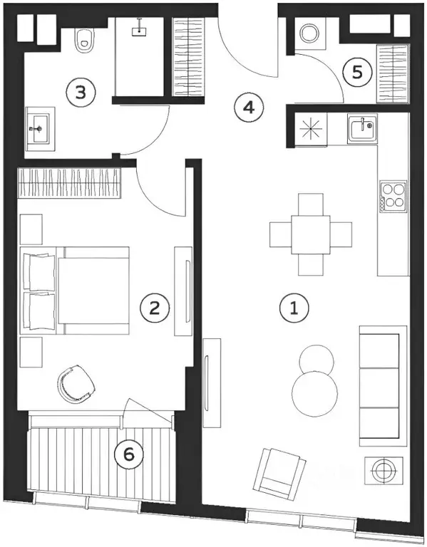 2-к кв. Москва Ленинградское ш., 69к2 (58.2 м) - Фото 2