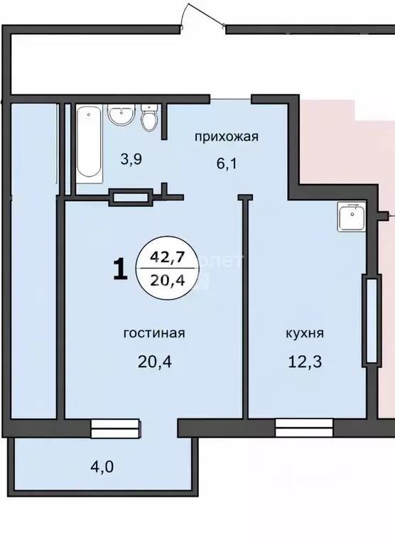 2-к кв. Новосибирская область, Новосибирск Овражная ул., 13 (42.1 м) - Фото 2