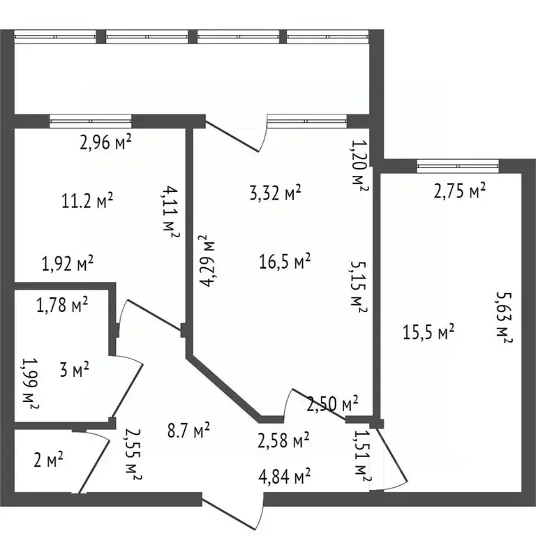 2-к кв. Амурская область, Благовещенск Зейская ул., 33 (69.7 м) - Фото 1