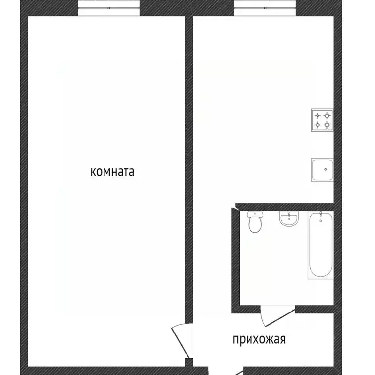 1-к кв. Вологодская область, Вологда ул. Михаила Поповича, 24А (29.0 ... - Фото 1