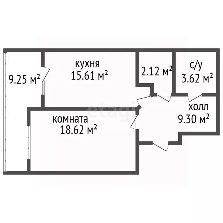 1-к кв. Воронежская область, Воронеж ул. Антонова-Овсеенко, 35Э (53.0 ... - Фото 2