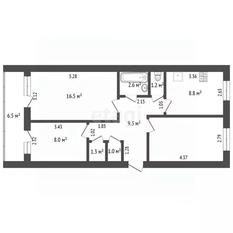 3-к кв. Крым, Судак муниципальный округ, с. Морское ул. Виноградная, 5 ... - Фото 2