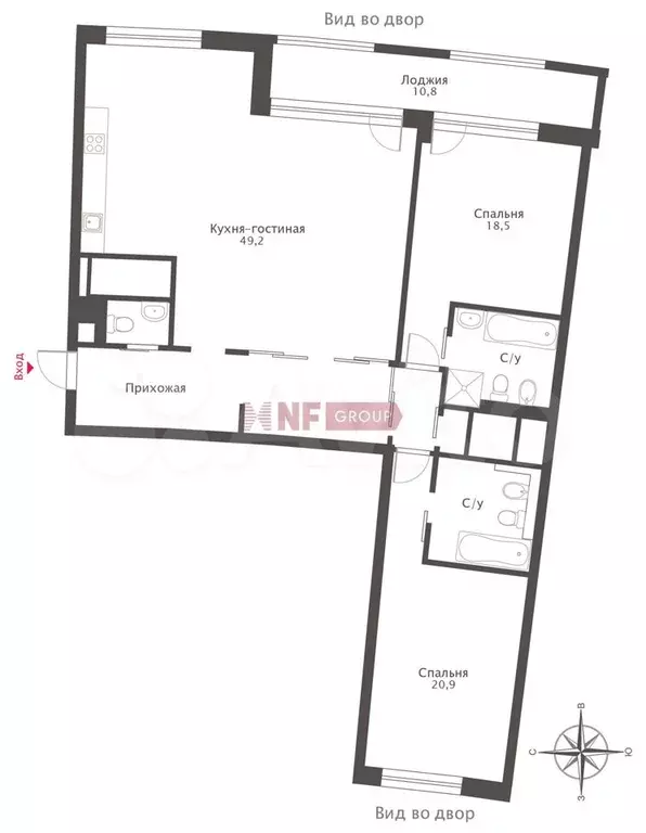 3-к. квартира, 130 м, 4/9 эт. - Фото 0