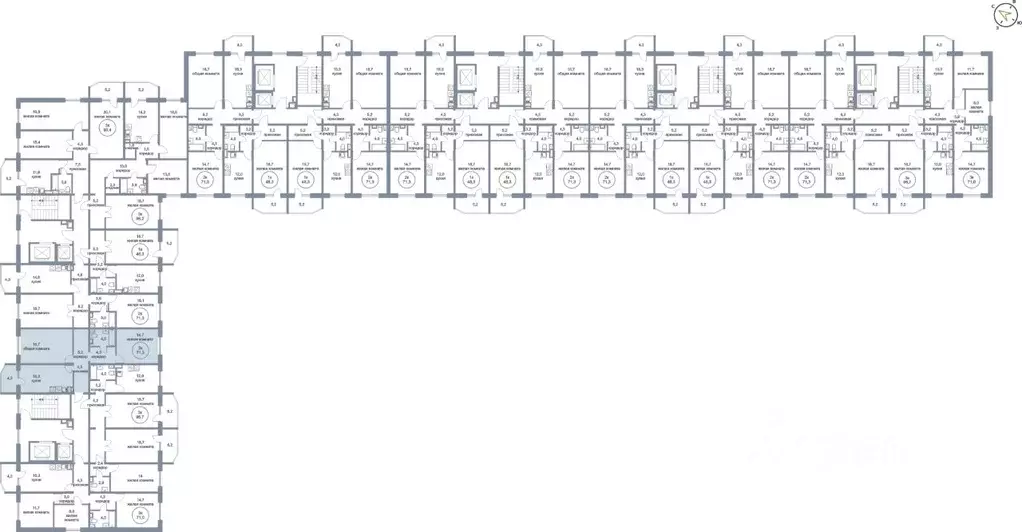 2-к кв. Ханты-Мансийский АО, Нефтеюганск 4-й мкр, 4к1 (71.3 м) - Фото 1