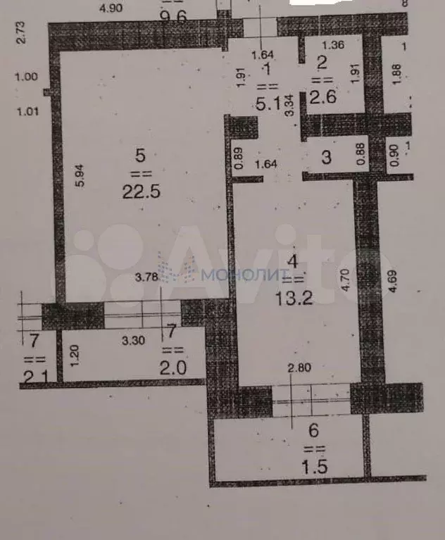 1-к. квартира, 47,5 м, 2/9 эт. - Фото 0