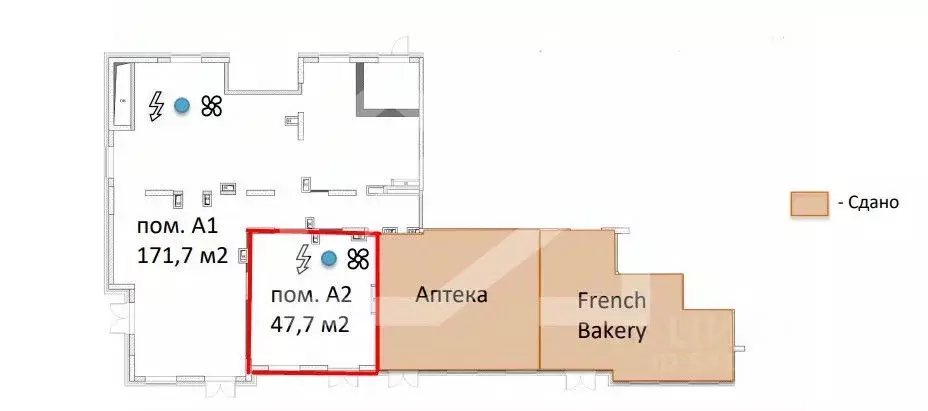 Помещение свободного назначения в Москва Большая Филевская ул., 4 (48 ... - Фото 2