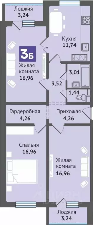 2-к кв. Марий Эл, Медведево городское поселение, Медведево пгт ул. ... - Фото 0