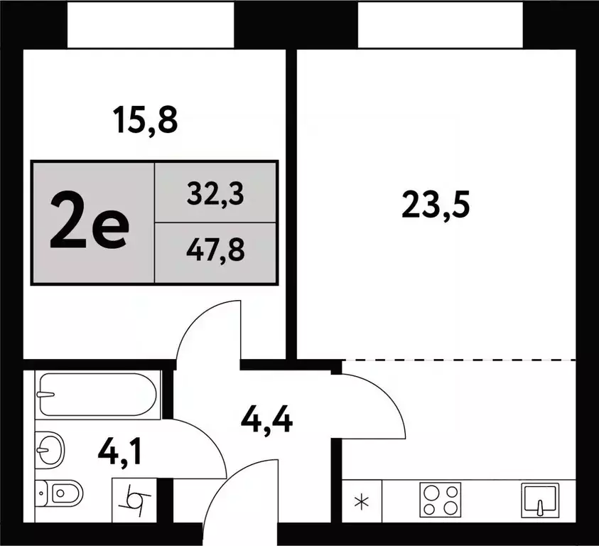 2-к кв. Москва Фестивальная ул., 15к6 (49.0 м) - Фото 0