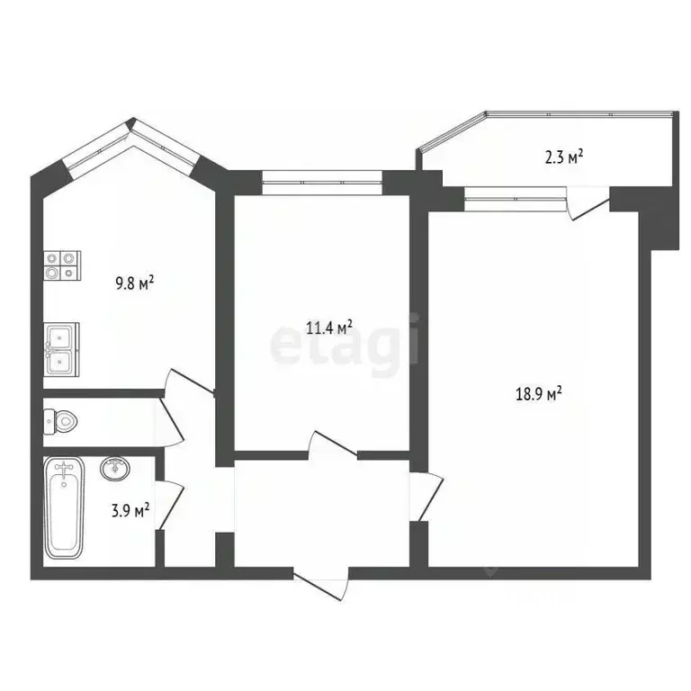 2-к кв. Московская область, Ленинский городской округ, Боброво пгт ул. ... - Фото 2