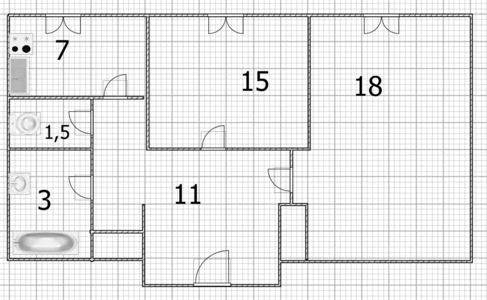 2-к кв. Башкортостан, Уфа ул. Левченко, 2 (56.0 м) - Фото 1