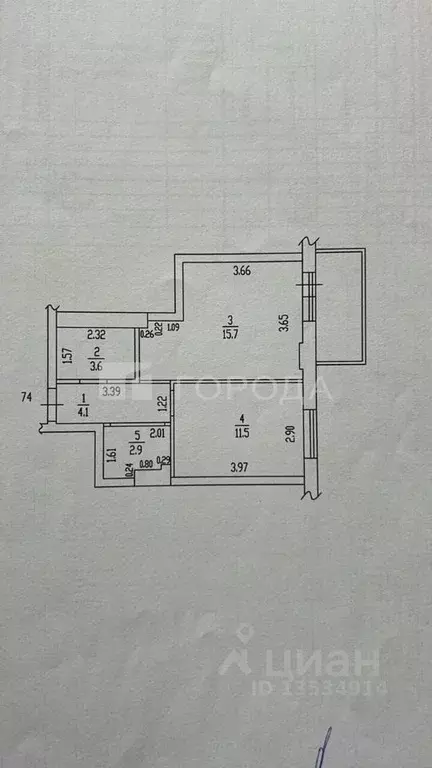 1-к кв. Алтайский край, Барнаул Власихинская ул., 65ак1 (39.7 м) - Фото 2