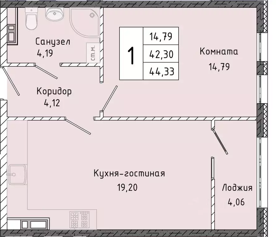 1-к кв. Крым, Алушта городской округ, Партенит пгт  (44.33 м) - Фото 0