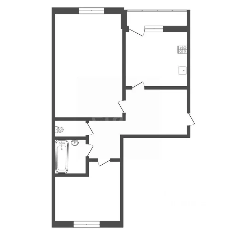 2-к кв. Тульская область, Богородицк Западный мкр, 13 (47.6 м) - Фото 2