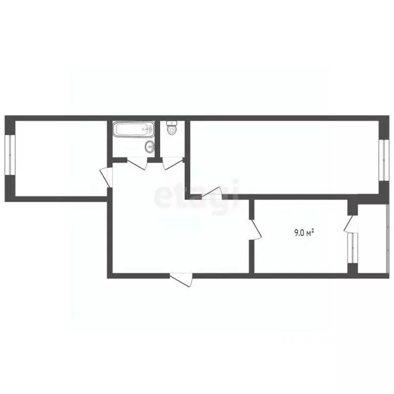 2-к кв. Московская область, Воскресенск городской округ, Имени Цюрупы ... - Фото 2