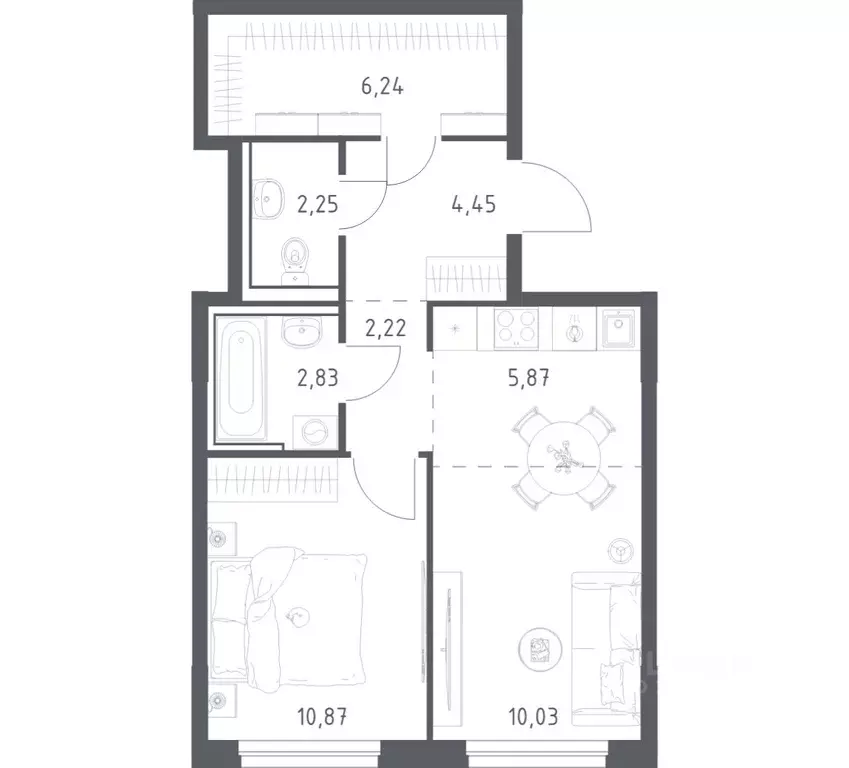 1-к кв. Башкортостан, Уфа Дема жилрайон, Новая Дема жилой комплекс, ... - Фото 0