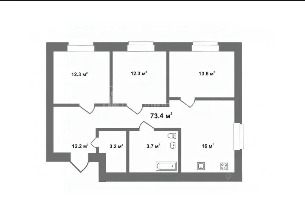 3-к кв. Московская область, Серпухов городской округ, д. Скрылья 278 ... - Фото 2