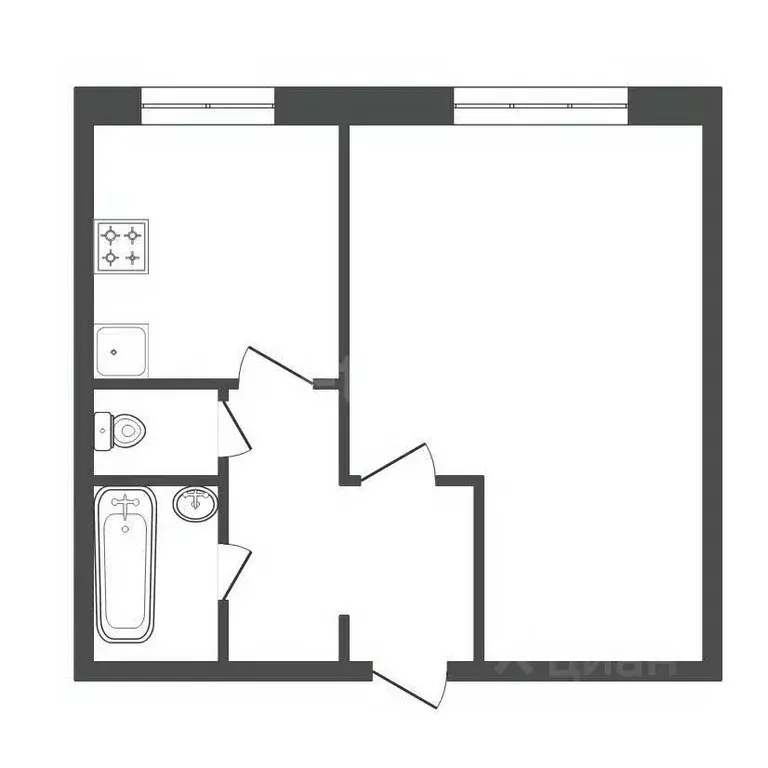 1-к кв. Красноярский край, Красноярск ул. Любы Шевцовой, 78 (40.3 м) - Фото 1
