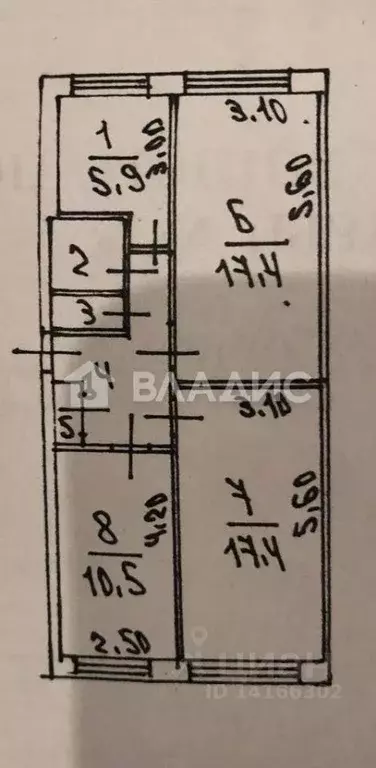 3-к кв. Белгородская область, Белгород Садовая ул., 120 (61.5 м) - Фото 1