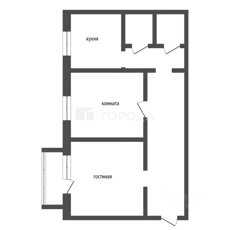 3-к кв. Кемеровская область, Новокузнецк ул. Рокоссовского, 16 (68.5 ... - Фото 2