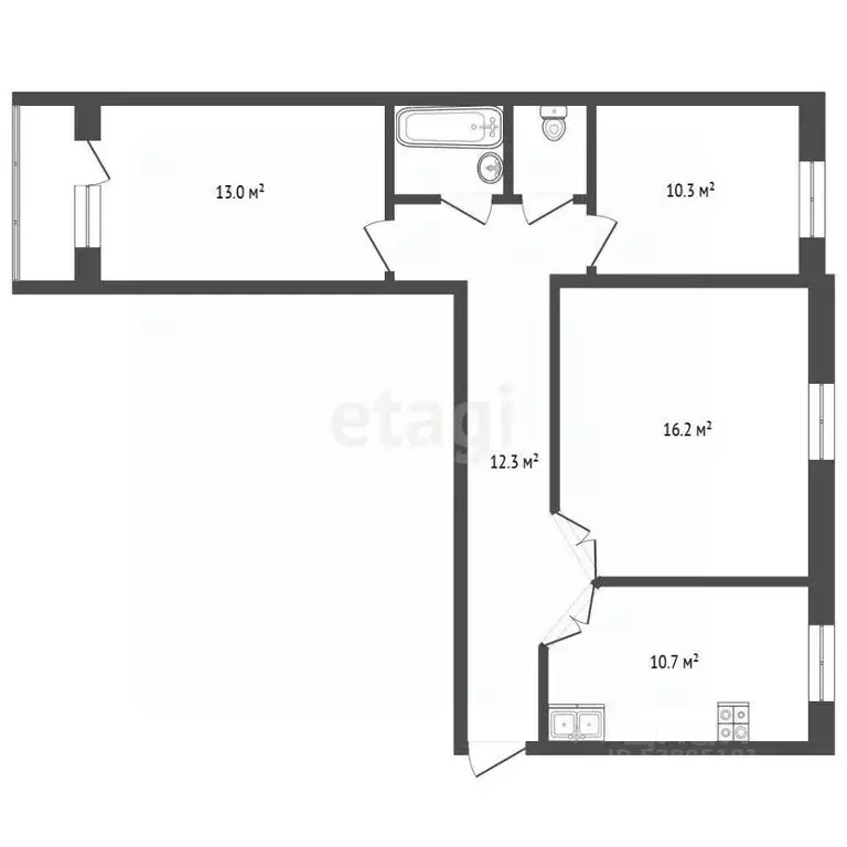 3-к кв. Ростовская область, Аксай ул. Вартанова, 20 (64.6 м) - Фото 2