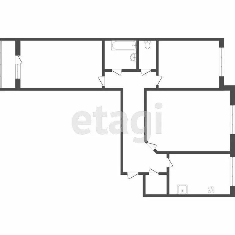 3-комнатная квартира: Тюмень, Олимпийская улица, 49 (64.6 м) - Фото 1
